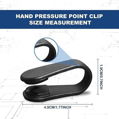 VN Care acupressure hand clip measuring 4.5 cm by 1.9 cm