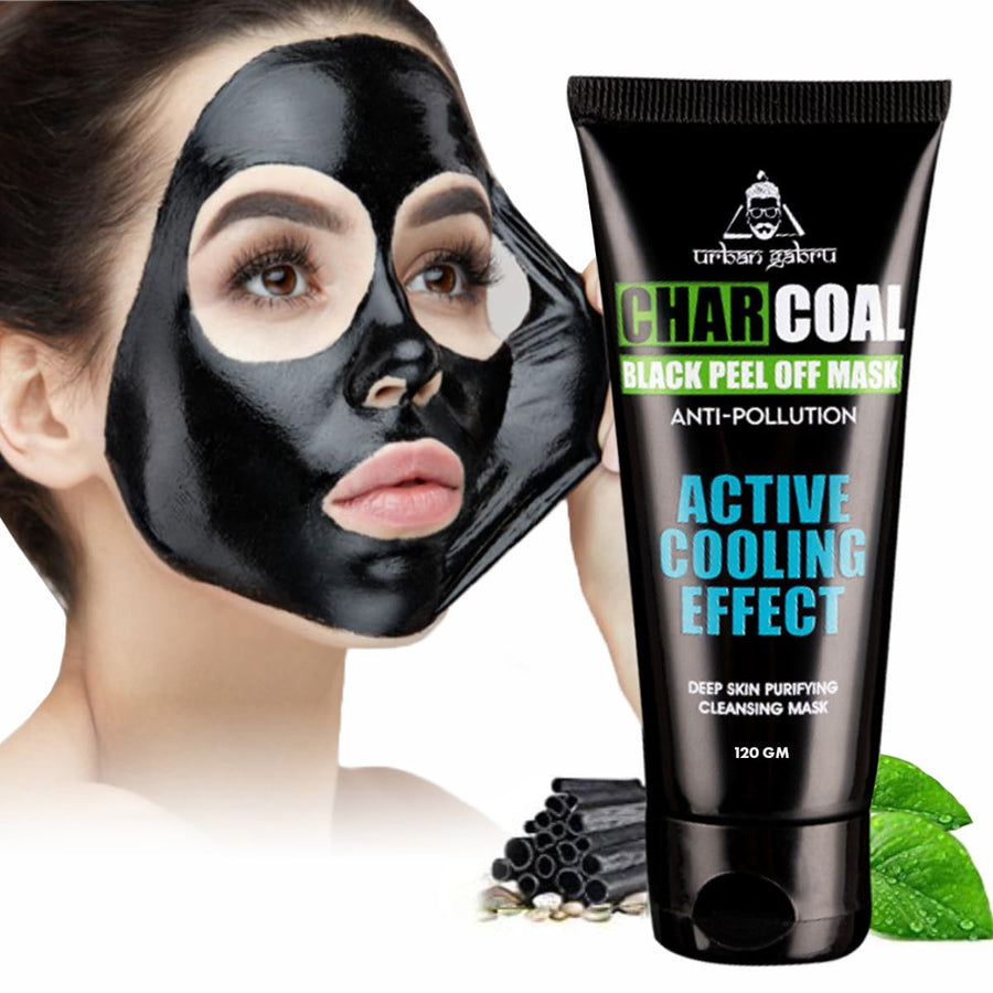 UrbanGabru Charcoal Black Peel Off Mask, 120 g