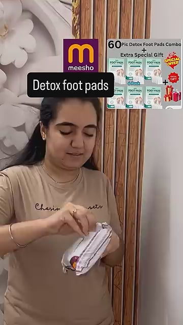 Herbal foot pads in use video